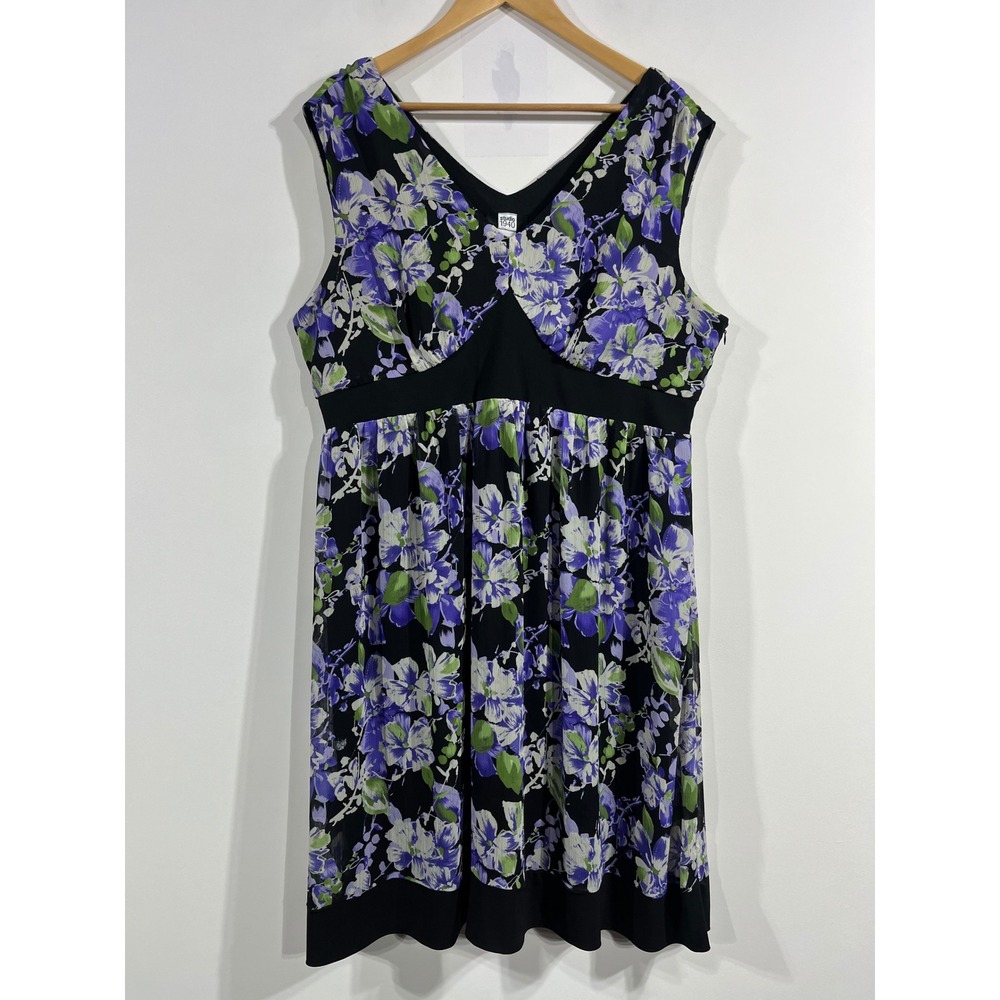 Studio1940 Babydoll Resort Floral Whimsigoth Fairy Grunge Boho Dress Womens 18W